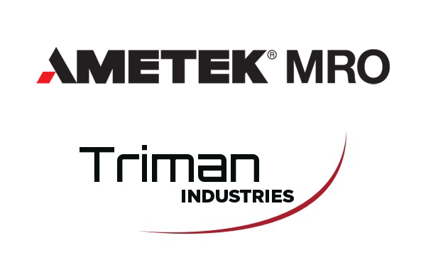 AMETEK MRO and Triman Industries logos on white background